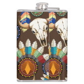 Buffalo Skull Native American Emblem フラスク (裏面)