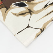 Buffalo Skull Native American Emblem フリースブランケット (角)