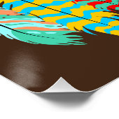 Buffalo Skull Native American Emblem ポスター (コーナー)