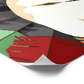 Buffalo Skull Native American Emblem ポスター (角)