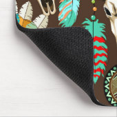 Buffalo Skull Native American Emblem マウスパッド (コーナー)