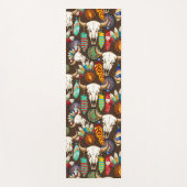 Buffalo Skull Native American Emblem ヨガマット (正面)