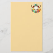 Buffalo Skull Native American Emblem 便箋 (正面)