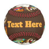 Buffalo Skull Native American Emblem 野球ボール (正面)