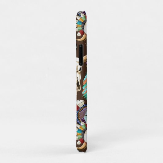 Buffalo Skull Native American Emblem Case-Mate iPhoneケース (裏面/右)