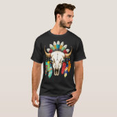Buffalo Skull Native American Emblem Tシャツ (正面フル)