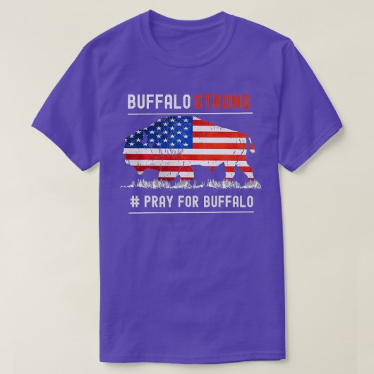 Buffalo Strong Pray For Buffalo American flag (2) Tシャツ (デザイン正面)