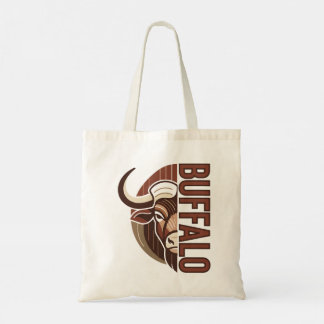 Buffalo typo with illustration Bull Bag design トートバッグ
