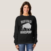 Buffalo Whisperer  American Bison Buffalo Wisent   スウェットシャツ (正面フル)