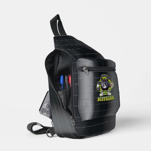 Buffeline Gym Kettlebell Character Duffel Bag スリングバッグ (見開き)