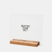 Buffer Zone Only Minimalist Technical Desk Name  アクリルサイン (傾斜)