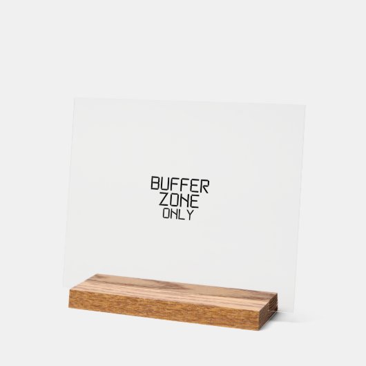 Buffer Zone Only Minimalist Technical Desk Name  アクリルサイン (傾斜)