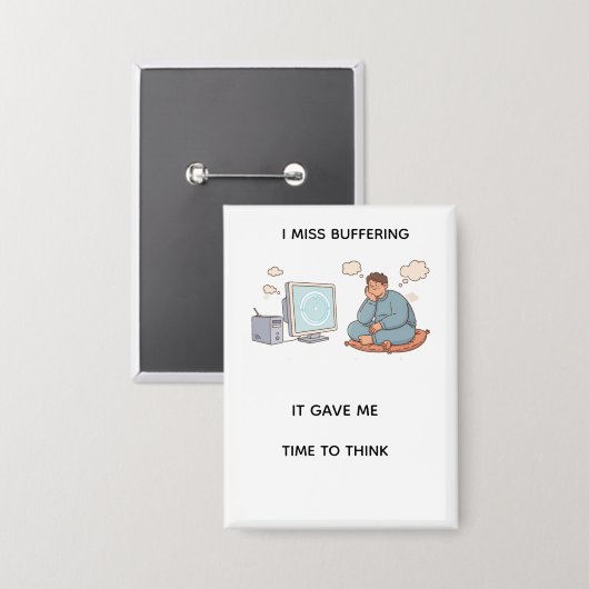 Buffering button 缶バッジ (正面/裏面)