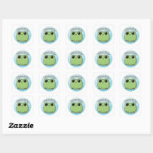 Buffering Frog Sticker Cute Blank Frog Meme Kawaii スクエアシール (シート)