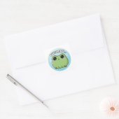 Buffering Frog Sticker Cute Blank Frog Meme Kawaii スクエアシール (封筒)