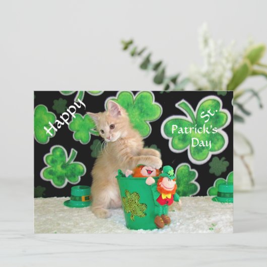 Buffington's St. Patrick's Day Flat Card - Cat (スタンド正面)