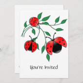 BugのBugs女性女性 招待状 (正面/裏面)