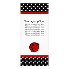 Bug女性および水玉模様の棚カード ラックカード