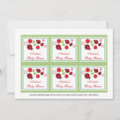 Bug女性ベビーシャワーのメッセージカード 招待状 (正面)