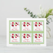 Bug女性ベビーシャワーのメッセージカード 招待状 (スタンド正面)