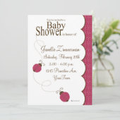 Bug女性ベビーシャワーの招待状 招待状 (スタンド正面)