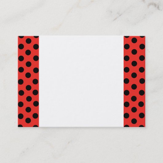 Bug女性水玉模様の名刺 名刺 (正面)