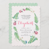 Bug Birthday Invitation女性 招待状 (正面/裏面)