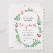 Bug Birthday Invitation女性 招待状 (正面)