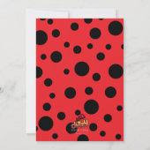 Bug Birthday Invitation小さい女性 招待状 (裏面)