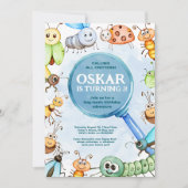 Bug Birthday Invitation, Critter Birthday Boy 招待状 (正面)