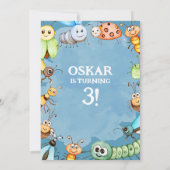 Bug Birthday Invitation, Critter Birthday Boy 招待状 (裏面)