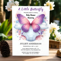 Bug Boho Soft Glow Live Butterfly Baby Shower