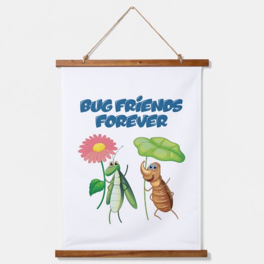 Bug Friends Forever 吊り下げ型タペストリー (正面)