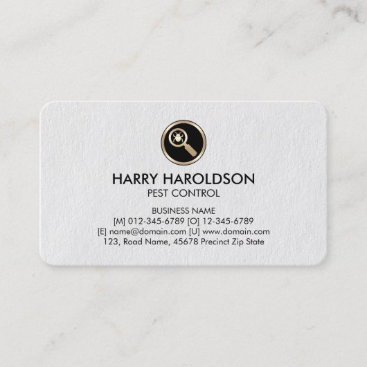 Bug Glass Icon Premium Pest Control名刺 名刺 (正面)