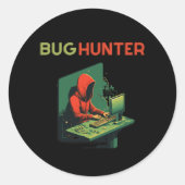 BUG HUNTER、プログラミング、ソフトウェアエンジニア ラウンドシール (正面)