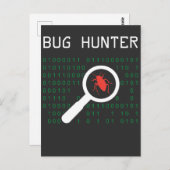 Bug Hunter error coderコンピュータ開発者IT管理者 ポストカード (正面/裏面)