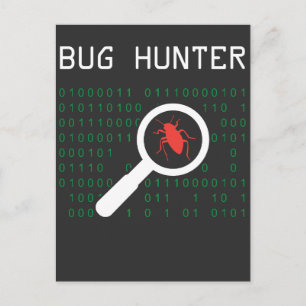 Bug Hunter error coderコンピュータ開発者IT管理者 ポストカード