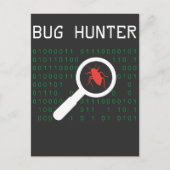 Bug Hunter error coderコンピュータ開発者IT管理者 ポストカード (正面)