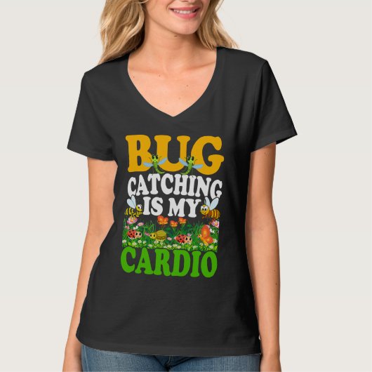 Bug Insect Science Bug Catching is my Cardio 7 Tシャツ (正面)