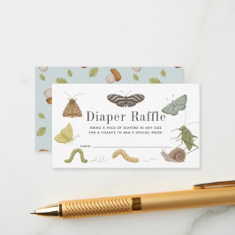 Bug Insects Baby Shower Diaper Raffle Ticket エンクロージャーカード