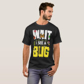Bug Lover虫科学Bug 12を見ると待つ Tシャツ (正面フル)