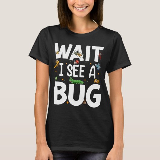 Bug Lover虫科学Bug 20を見ると待つ Tシャツ (正面)