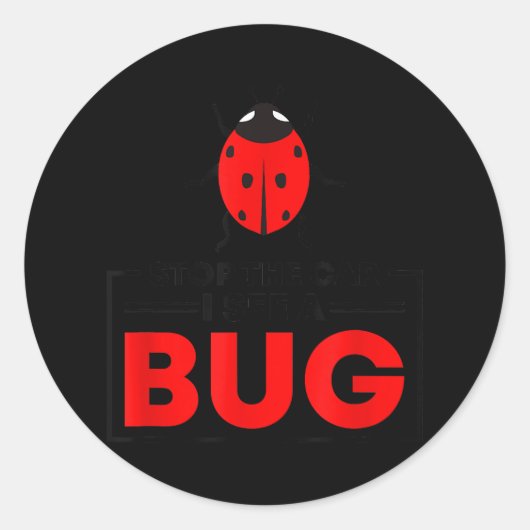 Bug Lover - Future Entomologist昆虫収集家 ラウンドシール (正面)
