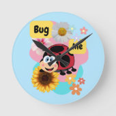 Bug Me: Ladybug ラウンド壁時計 (正面)