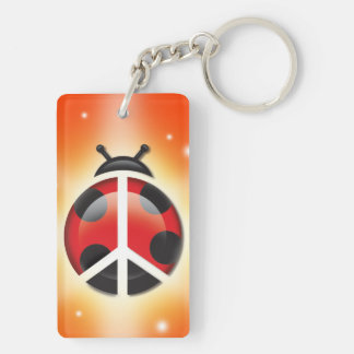 Bug Peace Double-Sided女性keychain キーホルダー