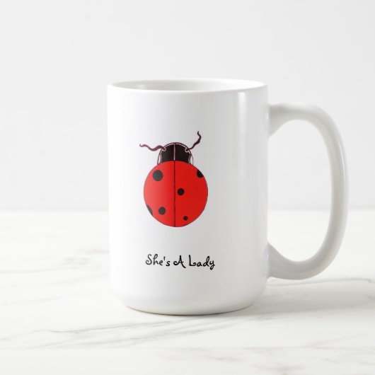 Bug Statement Mug赤い女性 コーヒーマグカップ (右)