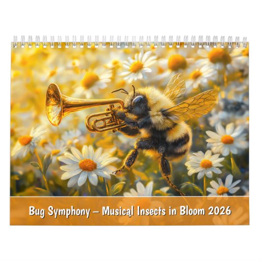 Bug Symphony – Musical Insects in Bloom 2026 カレンダー (カバー)