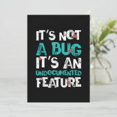 Bug Undocumented Feature Programmer Coder Gift 招待状 (スタンド正面)