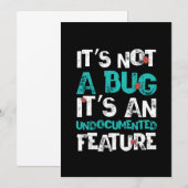 Bug Undocumented Feature Programmer Coder Gift 招待状 (正面/裏面)
