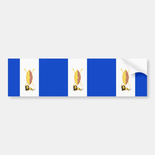 Bugandaのツバルの旗 バンパーステッカー (正面)